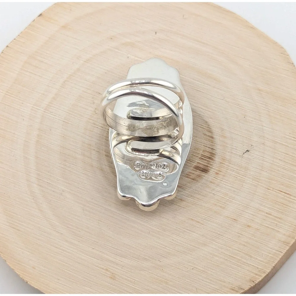 Navajo Handmade Ring Sterling‎ Silver Native American Jewelry Sz 11 ***